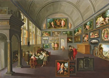 Das Innere einer Gemäldegalerie